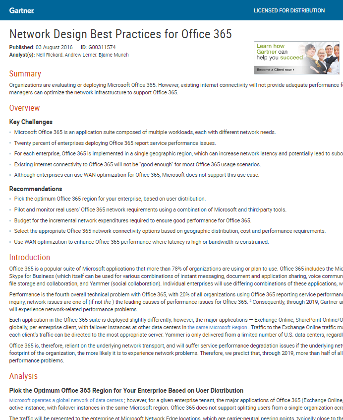 Network Design Best Practices for Office 365