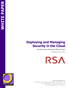 Osterman Research: Deploying and Managing Security in the Cloud