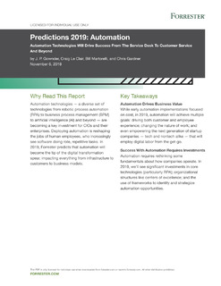 Predictions 2019: Automation