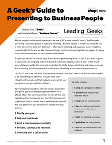 A Geek’s Guide to Presenting to Business People