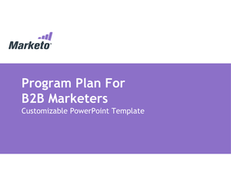 Program Plan Template for B2B Marketers