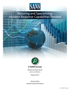 SANS Maturing and Specializing: Incident Response Capabilities Needed