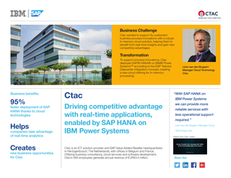 Ctac: Driving competitive advantage with real-time applications, enabled by SAP HANA on IBM Power Systems