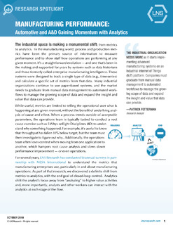 Manufacturing Performance: Automotive and A&D Gaining Momentum with Analytics
