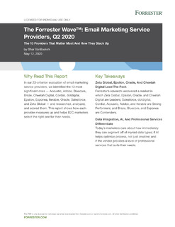The Forrester Wave™: Email Marketing Service Providers, Q2 2020