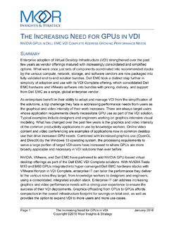 The Increasing Need For GPUS in VDI