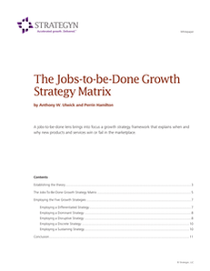 The Jobs-to-be-Done Growth Strategy Matrix