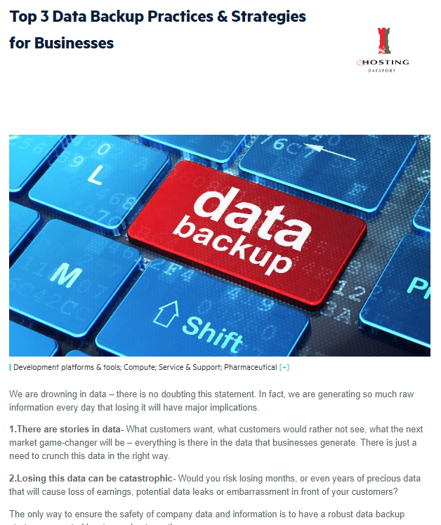 Top 3 Data Backup Practices & Strategies for Businesses