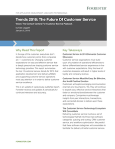 Trends 2016:The Future of Customer Service