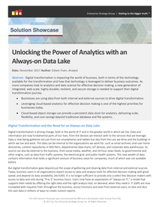 Unlocking the Power of Analytics with an Always-on Data Lake