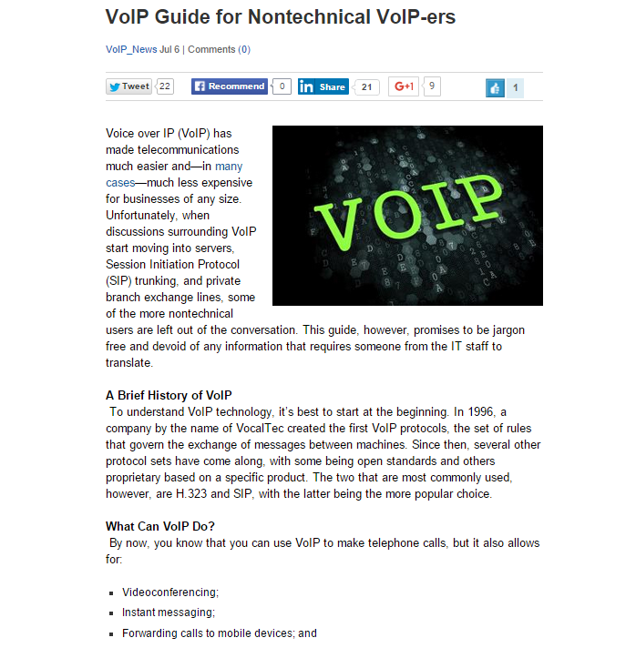 VoIP Guide for Nontechnical VoIP-ers