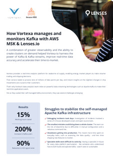 How Vortexa Manages and Monitors Real Time Data with AWS MSK & Lenses.io