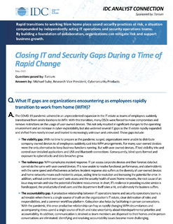 IDC: Closing IT and Security Gaps During a Time of Rapid Change