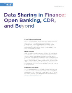 Open Banking: Data Sharing, CDR, and Beyond