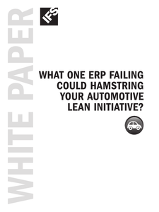 What One ERP Failing Could Hamstring Your Automotive Lean Initiative?