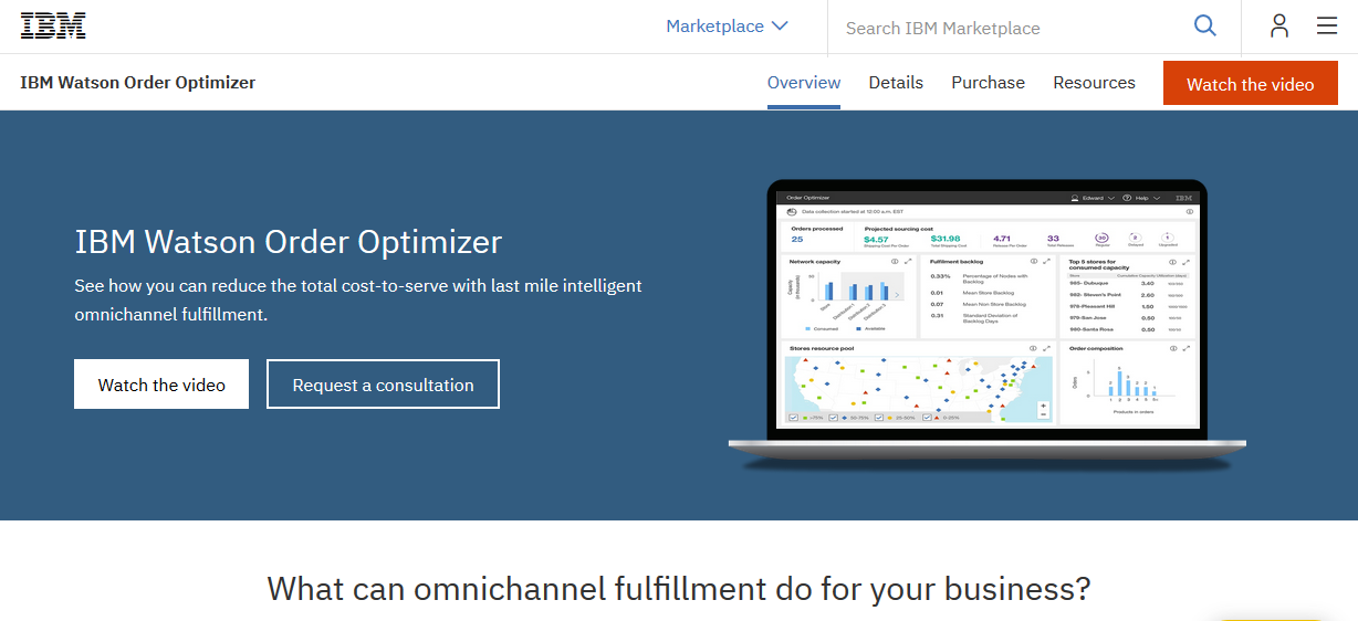 Watson Order Optimizer Demo