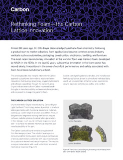 Rethinking Foam—the Carbon Lattice Innovation