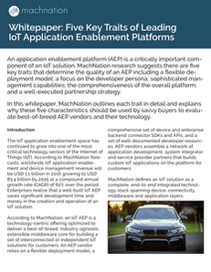 Five Key Traits of Leading IoT Application Enablement Platforms