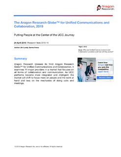 The Aragon Research Globe™ for Unified Communications and Collaboration