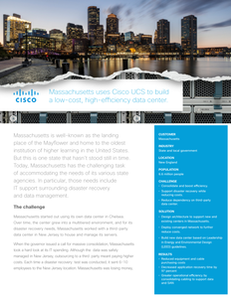 Massachusetts Uses Cisco UCS case study