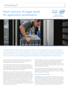 Flash Memory: A Magic Wand for Application Acceleration