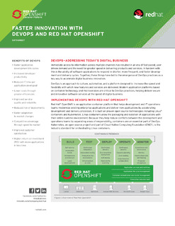 Faster Innovation with Devops and Red Hat Openshift