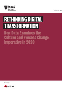 HBR: Rethinking Digital Transformation: Focus on Cultural Change