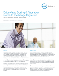 Drive Value During & After Your Notes-to-Exchange Migration