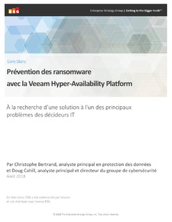 Prévention des ransomware avec la Veeam Hyper-Availability Platform