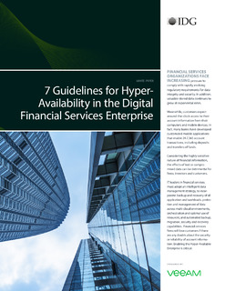 7 Guidelines for Hyper-Availability in the Digital Financial Services Enterprise