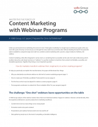 Master the 5 Forces of Content Marketing with Webinar Program