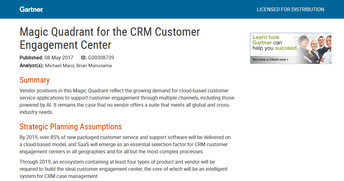 See where Zendesk landed on the Gartner Magic Quadrant for the CRM Customer Engagement Center