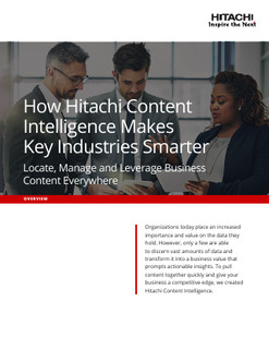 How Hitachi Content Intelligence Makes Key Industries Smarter