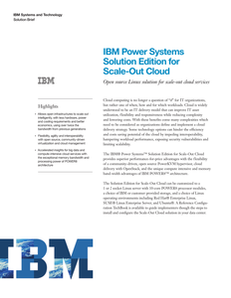 IBM Power Systems Solution Edition for Scale-Out Cloud