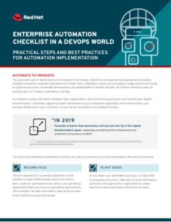 Enteprise Automation Checklist In A DevOps World