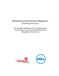 Mastering Active Directory Migrations: Controlling Critical Issues