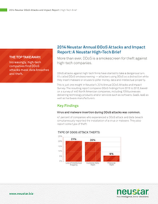 2014 Neustar Annual DDoS Attacks and Impact Report: A Neustar High-Tech Brief