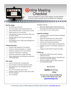 Online Sales Meeting Checklist