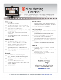 Online Meeting Checklist