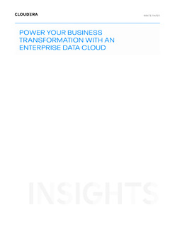 Power your Business Transformation with an Enterprise Data Cloud