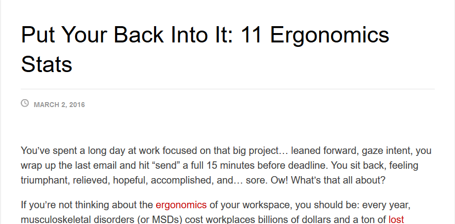 Put Your Back into It: 11 Ergonomics Stats