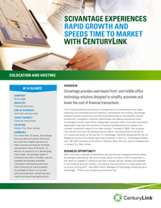 Scivantage Experiences Rapid Growth and Speeds Time to Market with CenturyLink