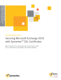 Securing Microsoft Exchange 2012 with Symantec SSL Certificates