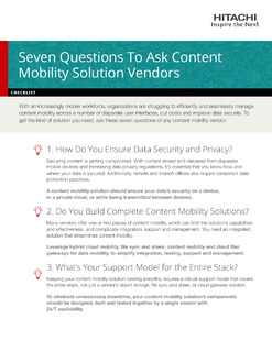 Seven Questions to Ask Content Mobility Solution Vendors