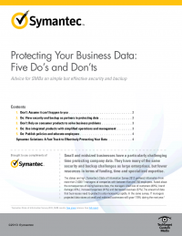 Protecting your business data: Five Dos and Don’ts for SMBs