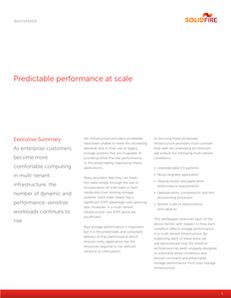 Predictable Performance at Scale