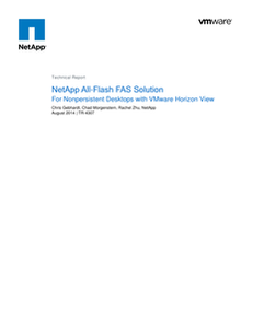 NetApp All-Flash FAS Solution for VMware Horizon View