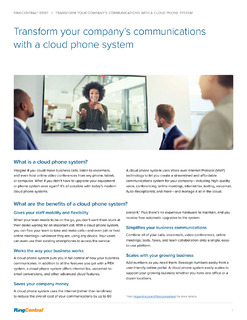 Transform Your Company’s Communications with a Cloud Phone System