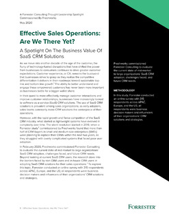 Effective Sales Operations: Are We There Yet?