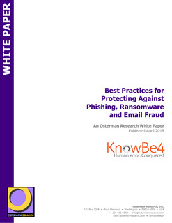 Best Practices for Protecting Against Phishing, Ransomware and Email Fraud